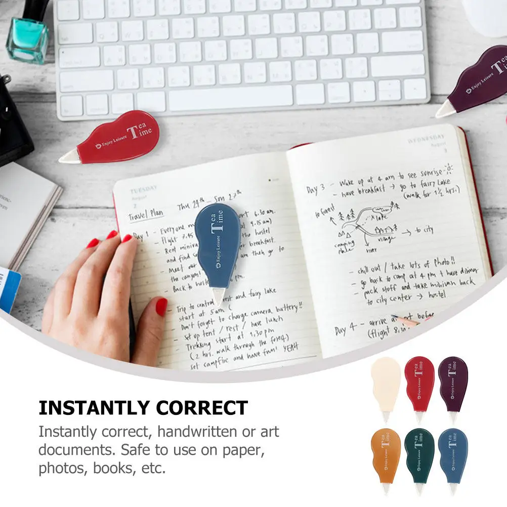 

Набор из 12 корректирующих лент для школы, портативные компактные двусторонние корректоры для исправления ошибок для студентов и офисной работы