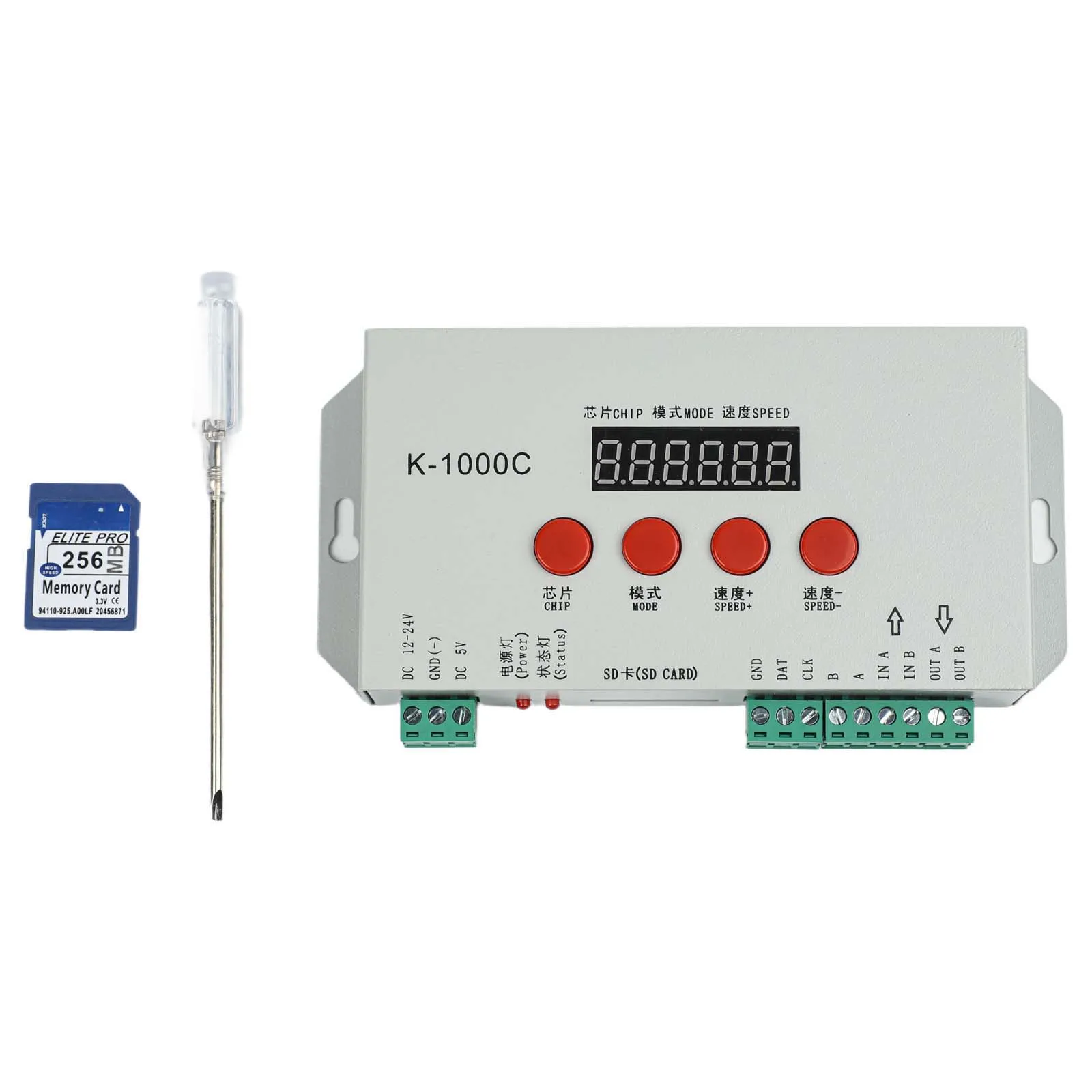 K-1000C Programmable LED Strip Controller For WS2812B WS2811 APA102C For Smart IC Pixel Light Panel Module With LEDEDIT Software
