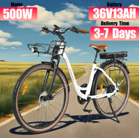 SAMEBIKE RS-A07 E-Bike 500W Motor 36V13AH Lithium Battery Hanging The Front Fork Electric Bike 28-Inch City  Electric Bicycle
