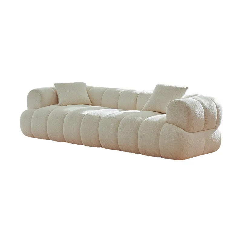 Vertical row compression sofa for small living rooms without a frame