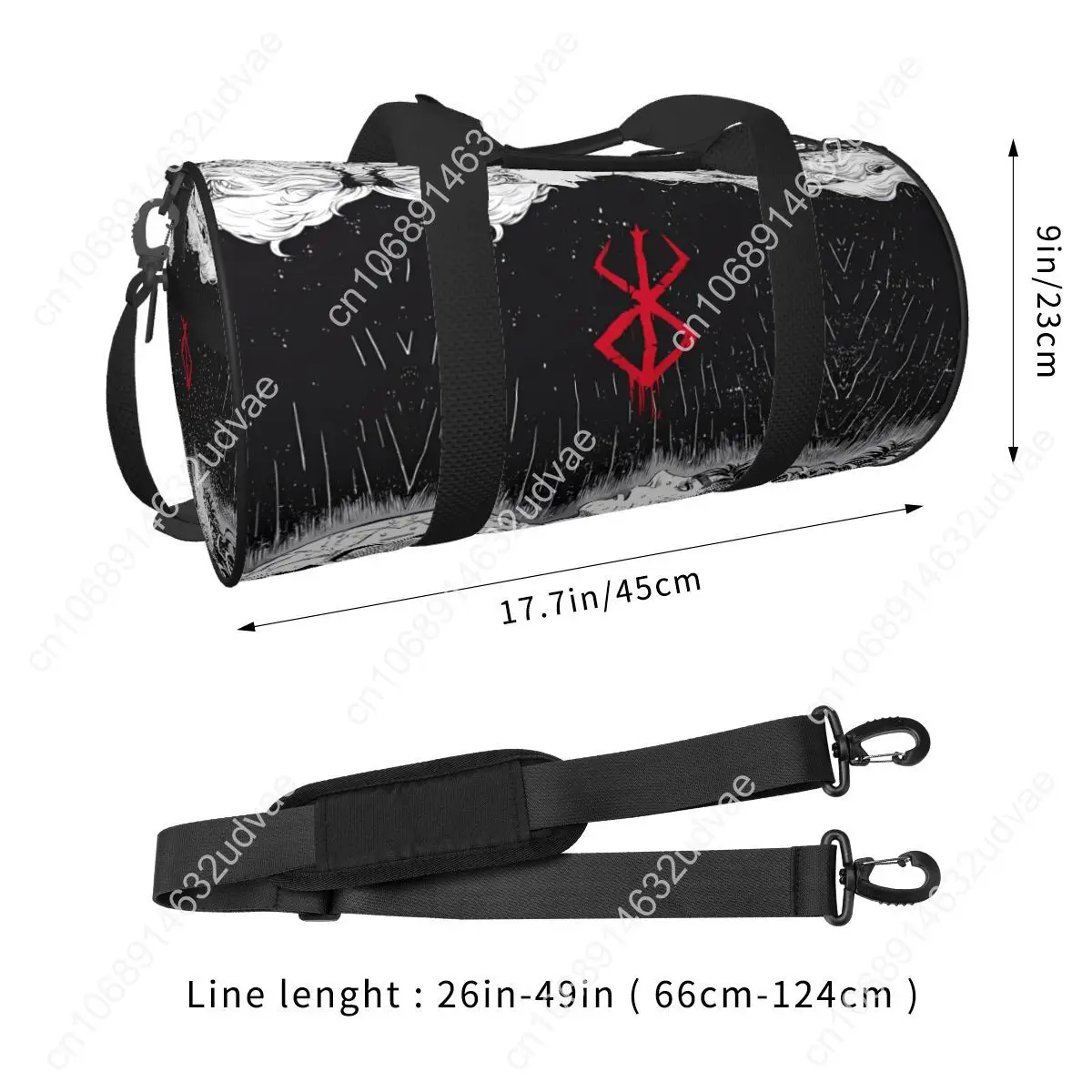 Japan Anime Bereserk Gym Bag Fashion Street Waterproof Sports Bags Large Capacity Travel Handbag Novelty Fitness Bag For Couple