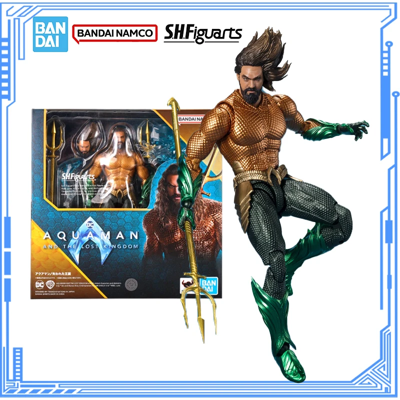 

Bandai Genuine Aquaman and the Lost Kingdom Model Kit Anime Figures SHF Aquaman Action Figure Collection Model Kids Toys Gifts