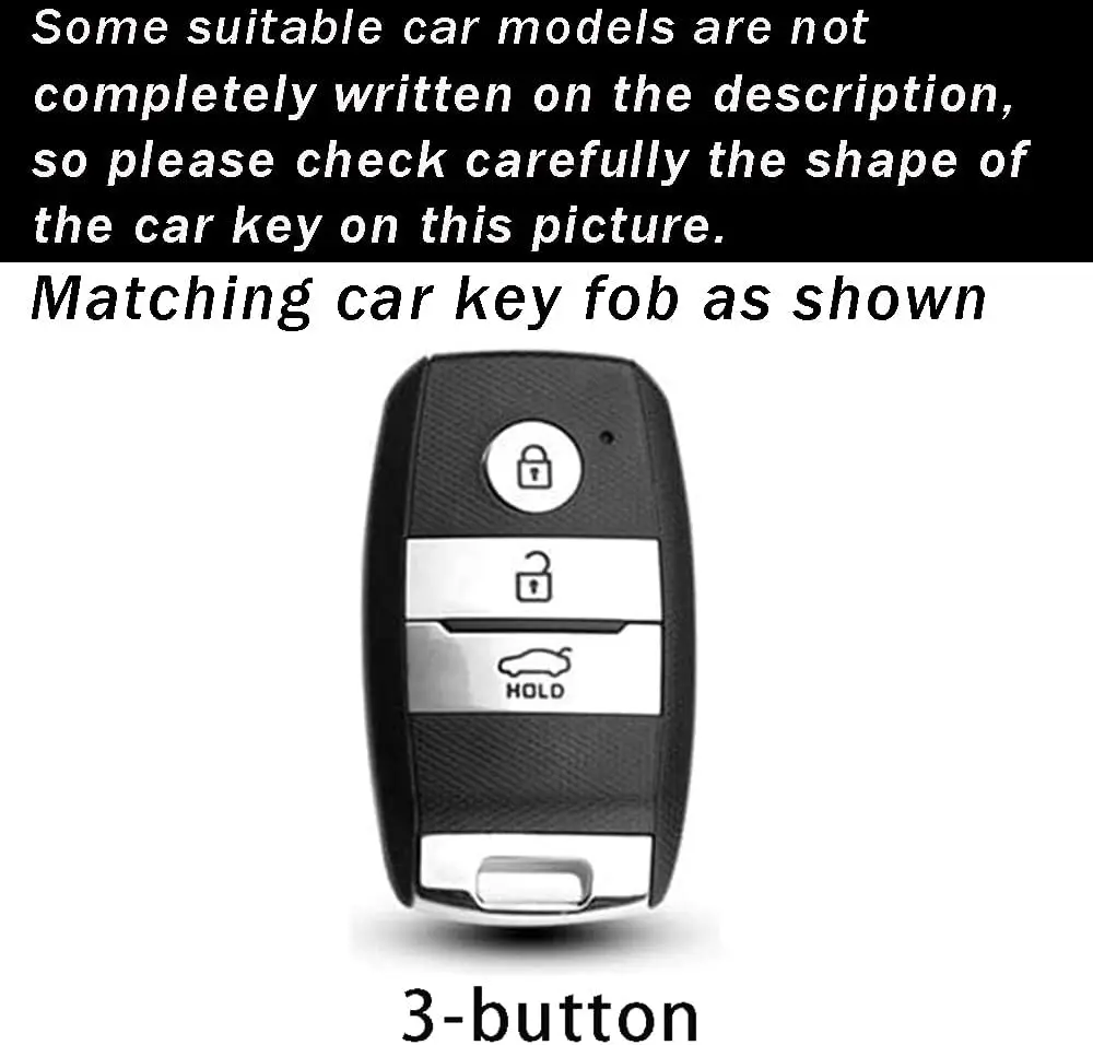 غطاء مفتاح عن بعد من الجلد WH-WH ، حامل فوب مفتاح 3 أزرار ، أزرق ، يصلح لكيا فورتي ، كوب ، أوبتيما ، ريو ، سيدونا ، سورينتو ، سول ، إيف