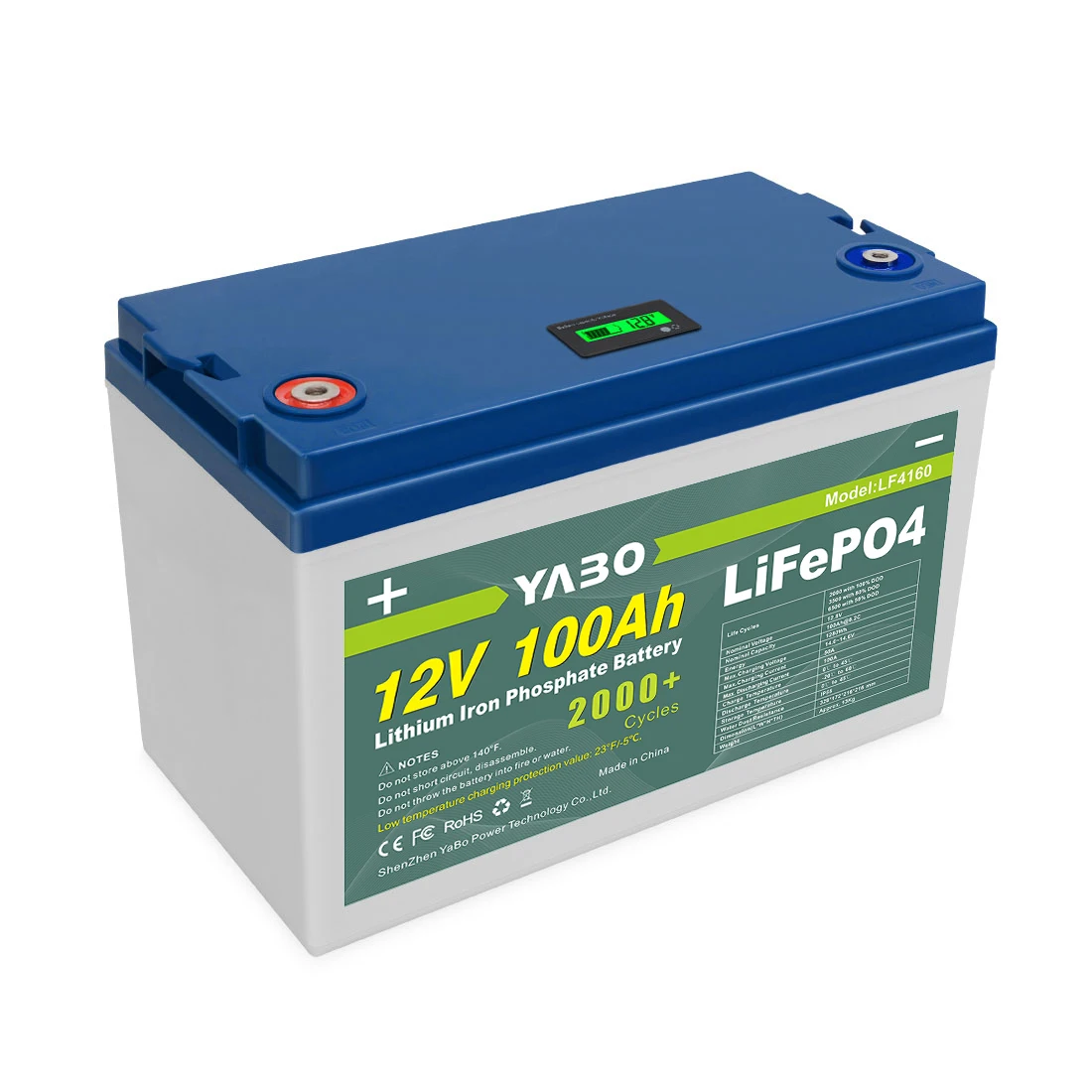 YABO LiFePO4 Battery for 12V 24V 36V 48V 24Ah 36Ah 50Ah 60Ah 100Ah 150Ah 200Ah 300Ah Deep Cycle Lithium Ion Battery 12V