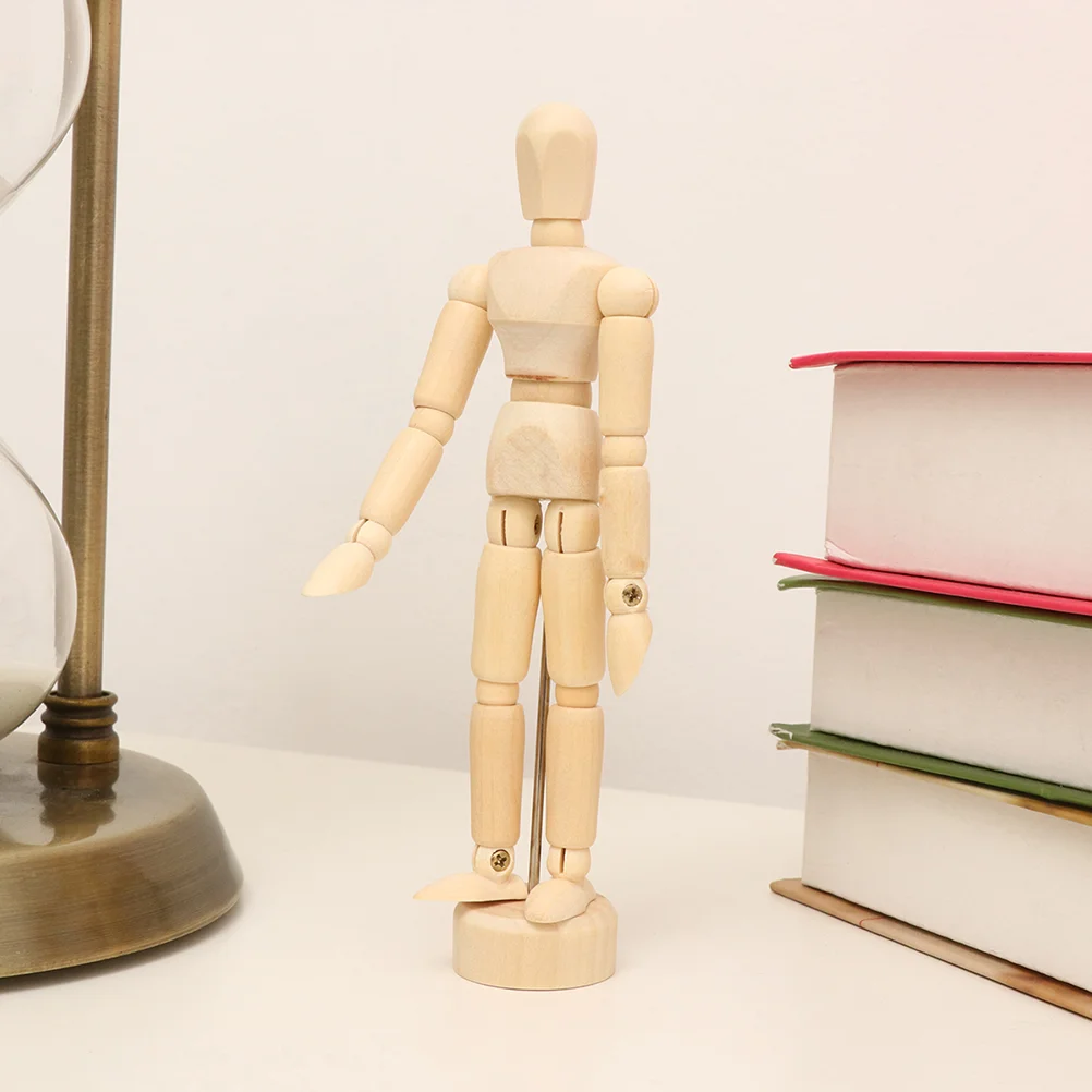 

2 Pcs Manikins Lightweight Mannequin Model Articulated Drawing Wooden Accessory Human Bamboo Proportional Size