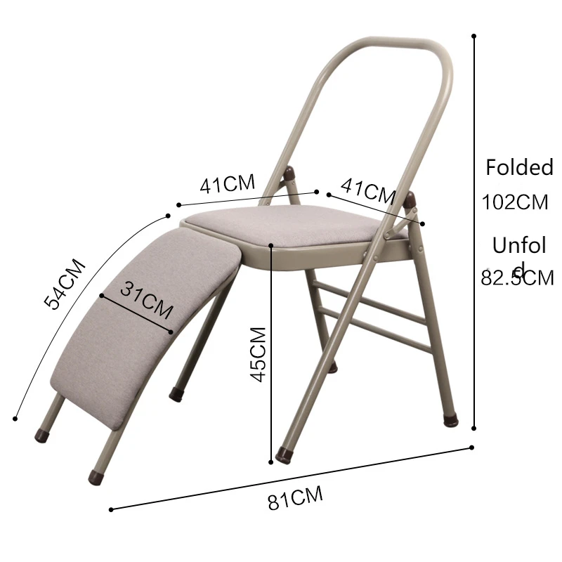 Yoga Folding Chair Pilates Arc Bending Cervical Vertebra Fitness Equipment S-Curve Shape Spine Corrector Training Accessories