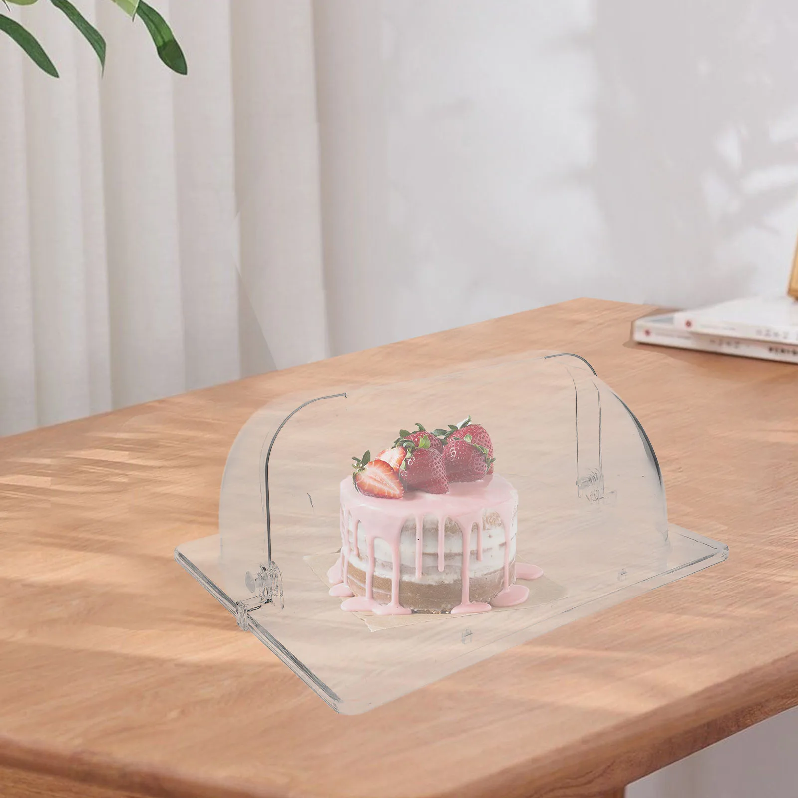 

Baking Pan Size 33.5x27.5x16cm Transparent Food Lid Transparent Plastic Cake Dome Food Covers Plastic Cake Covers Reusable