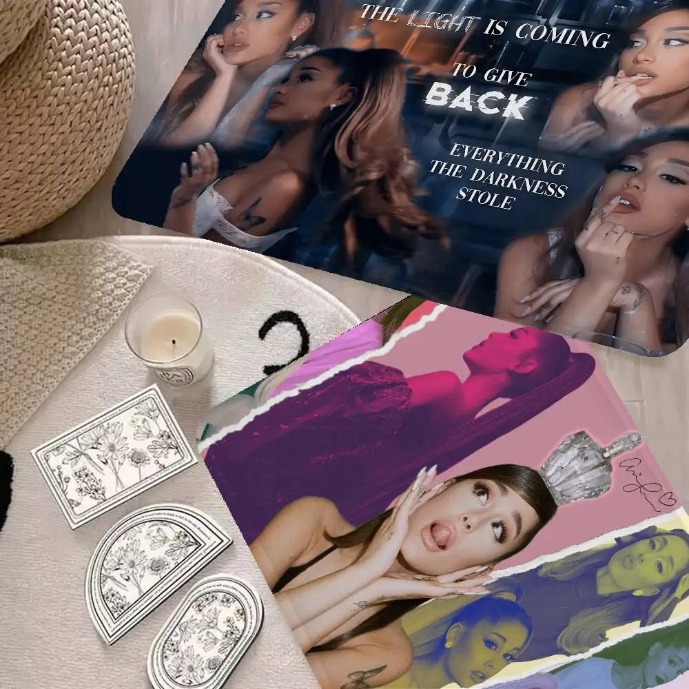 Classic Pop Singer A-Ariana G-Grande Floor Mat Rectangle Anti-slip Home Soft Badmat Front Door Indoor Outdoor Mat Hotel Mat