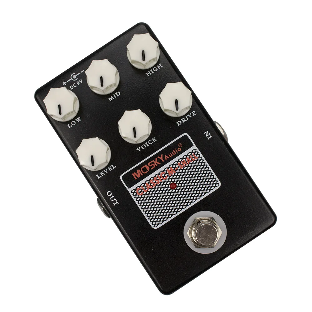 MOSKYaudio Guitar Effect Pedal M-SHALL Effects Processors Classic Speaker Simulation Drive Voice Level Full Metal Shell Guitar