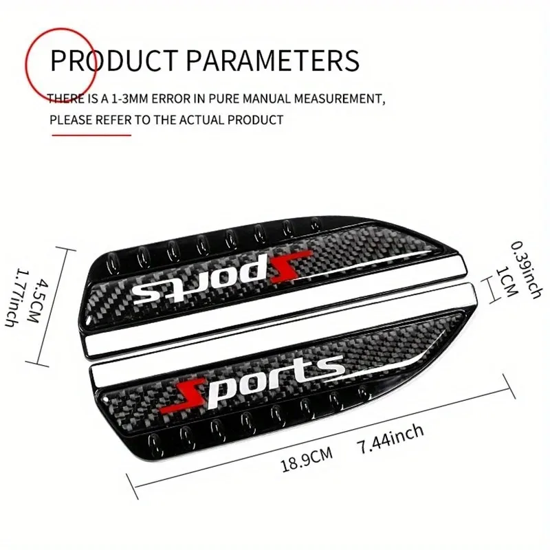 2PC Car Rearview Mirror Rain Eyebrow Shield Reflective Reverse Mirror Window Water Proof Universal Rain Shiel