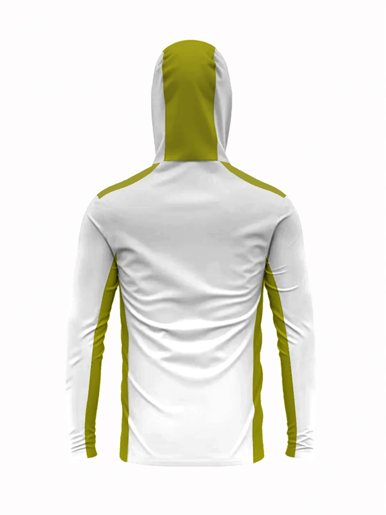 UPF50+ Sonnenschutz-Hoodie für Männer zum Angeln, Dunkel-Ozean-Camouflage-Druck, Gesichtsmaske, schnelltrocknend, leichtes Angel-T-Shirt – Detail 11