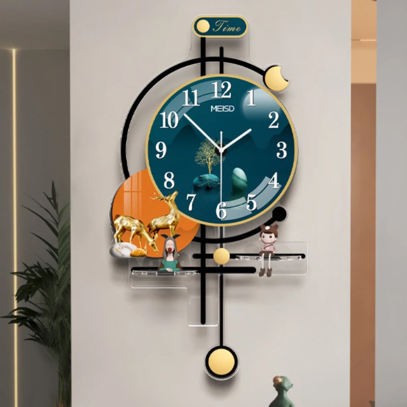 Nordic Aesthetic Wall Clocks Modern Living Room Minimalist Living Room Wall Clock Unique Luxury Modern Nordic Decoration Wall