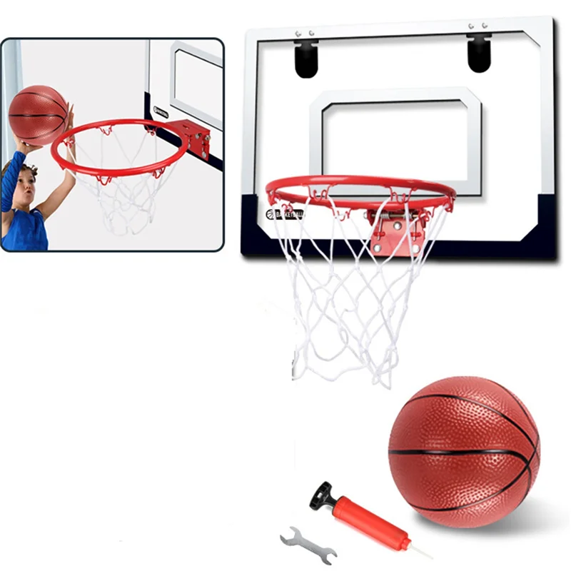 AU61-Over The Door Basketball Hoop With Ball For Kids Adults Bedroom Basketball Hoop Office Mini Hoop