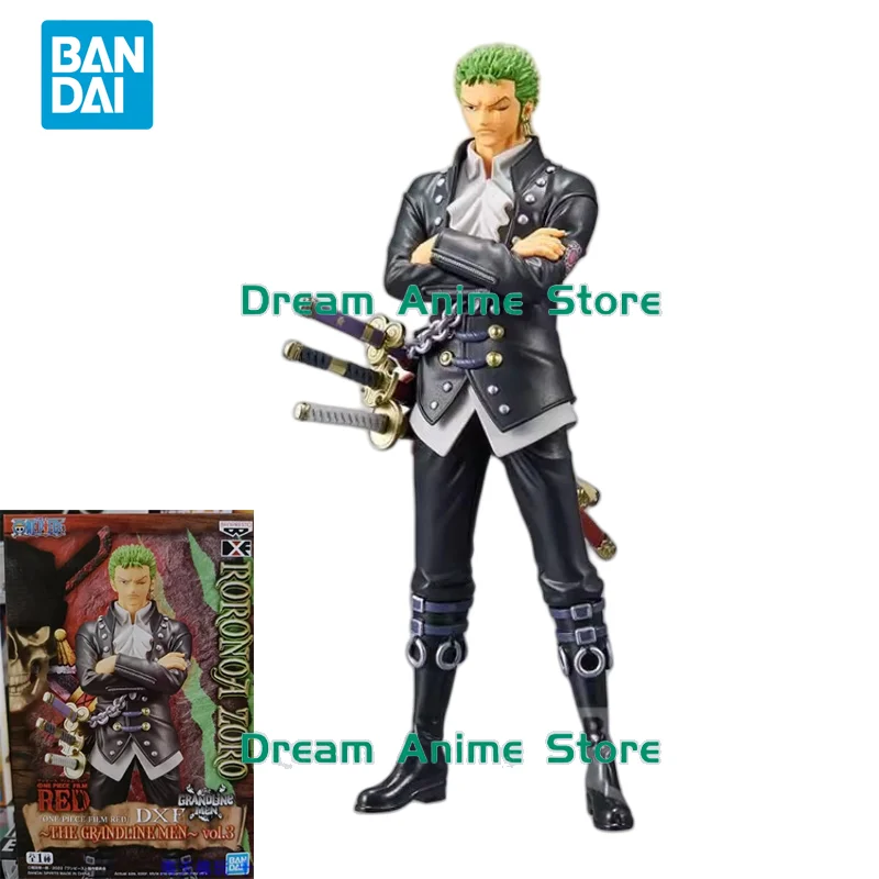 Bandai Original One Piece Anime Modell DXF Vol.3 Roronoa Zoro Action Figur Spielzeug Sammeln Ornamente Geschenke für Kinder