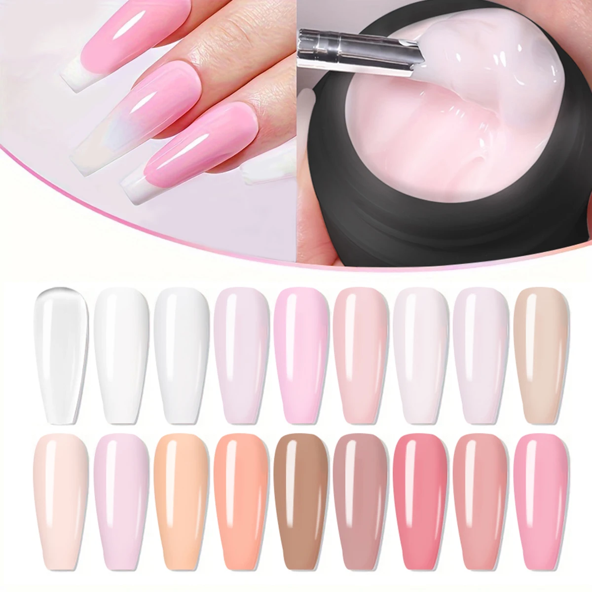 1Jar 30g Poly Nail Gel UV LED Cured Builder Nail Gel Acrylic Crystal Nail Extension Gel For Nails DIY At Home Salon