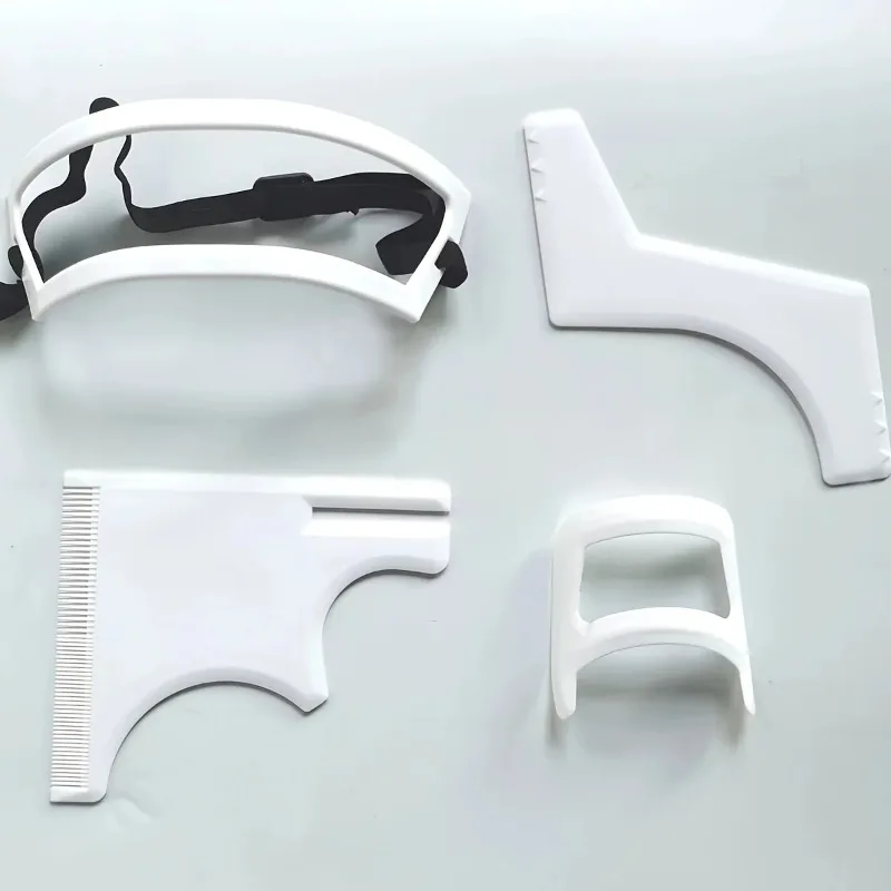 

4PCS New Men's Beard Combs Hair Trimmers Plastic Men Beard Shaping Styling Comb Beauty Tools For Hair Beard Trim Templates Ruler