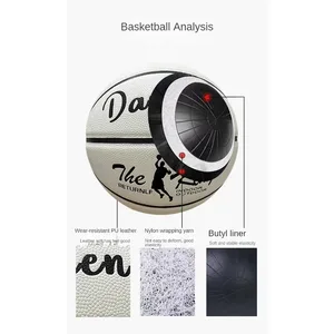 Nicht -Slip -leichter Basketball für Erwachsene und Kinder, weiches Leder von Plutonium, Gebrauch im Freien, tragen resistent, Größe 5, 7, 6, neu 6 Hauptverkäufe rote Basketballschuhe - №3