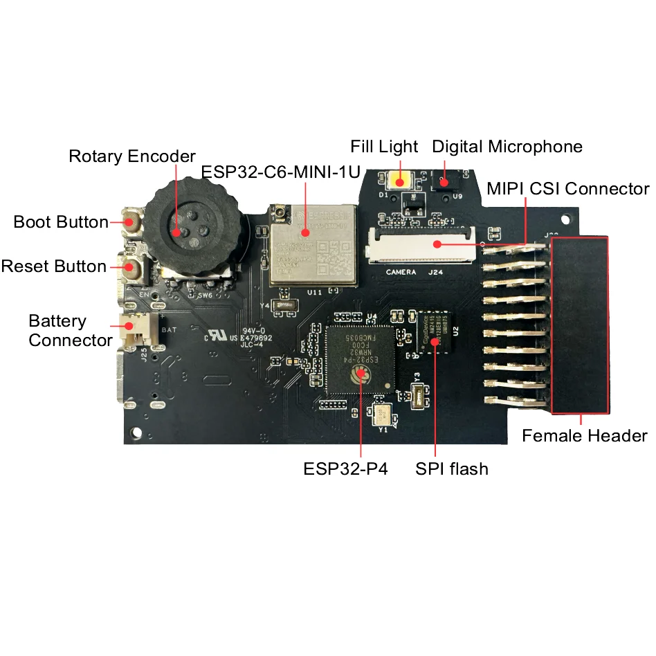 Espressif ESP32-P4-EYE Edge لوحة تطوير الرؤية AI