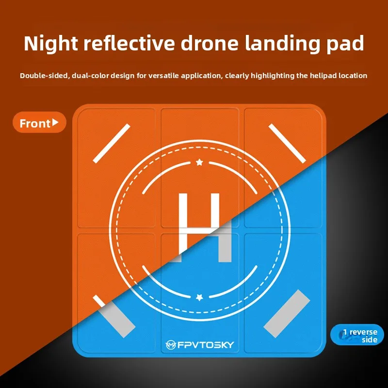 64cm Foldable Drone Landing Pad Double‑Sided PU Leather Waterproof Helipad With Storage Bag For DJI Mini5 Pro Mini4 Pro Air3 Neo