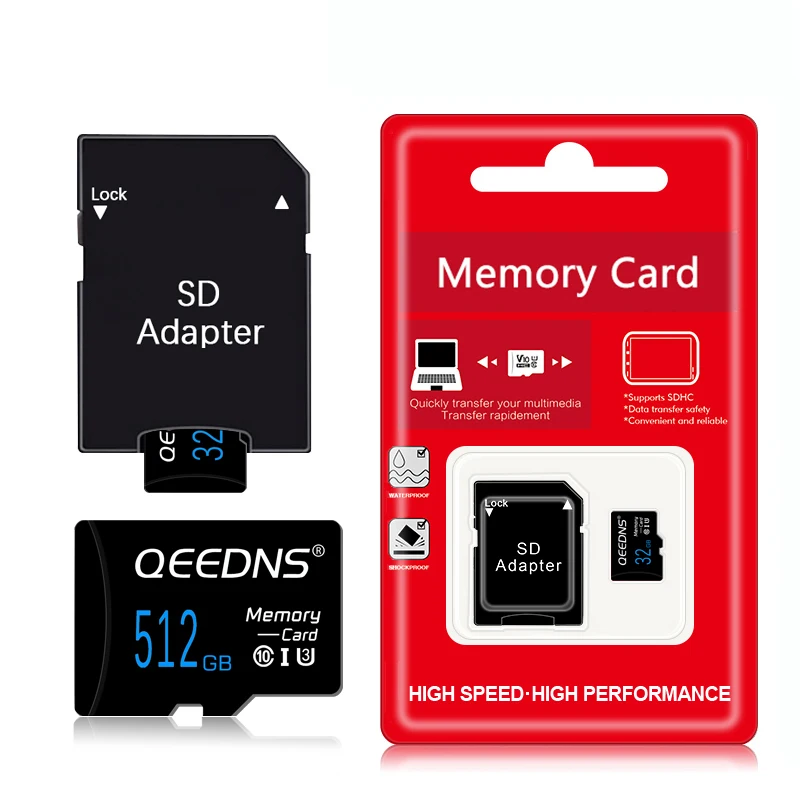 

Mini SD Memory Card 128GB 64GB 32GB 16GB 8GB Class 10 Micro TF/SD Card 265GB 512GB Flash Drive Video Card V10 For Camera/Phone