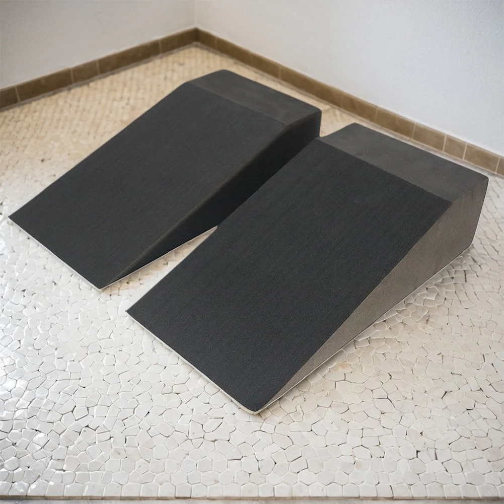 Bloques de cuña para Yoga, bloque de cuña para sentadillas, tablero inclinado elástico multifuncional para Yoga, bloque de elevación de pantorrilla antideslizante para flexiones y Pilates, 2 uds.