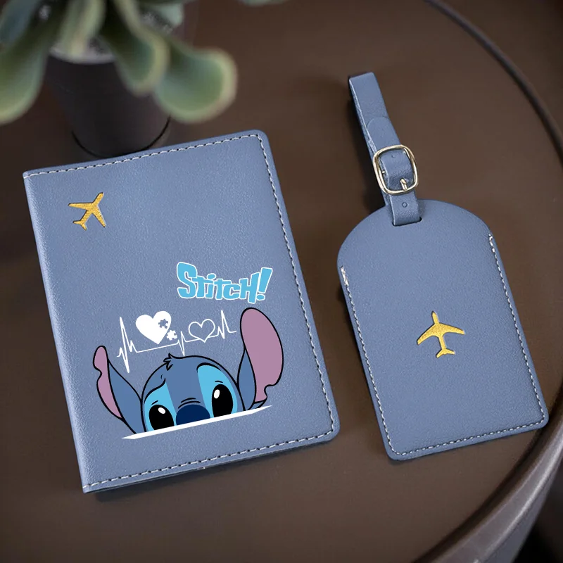 ซองใส่พาสปอร์ตแบบเย็บ, ชุดซองใส่พาสปอร์ตและป้ายติดกระเป๋าเดินทาง, อุปกรณ์เสริมสำหรับการเดินทางทำจากหนัง PU สำหรับผู้หญิงและผู้ชาย