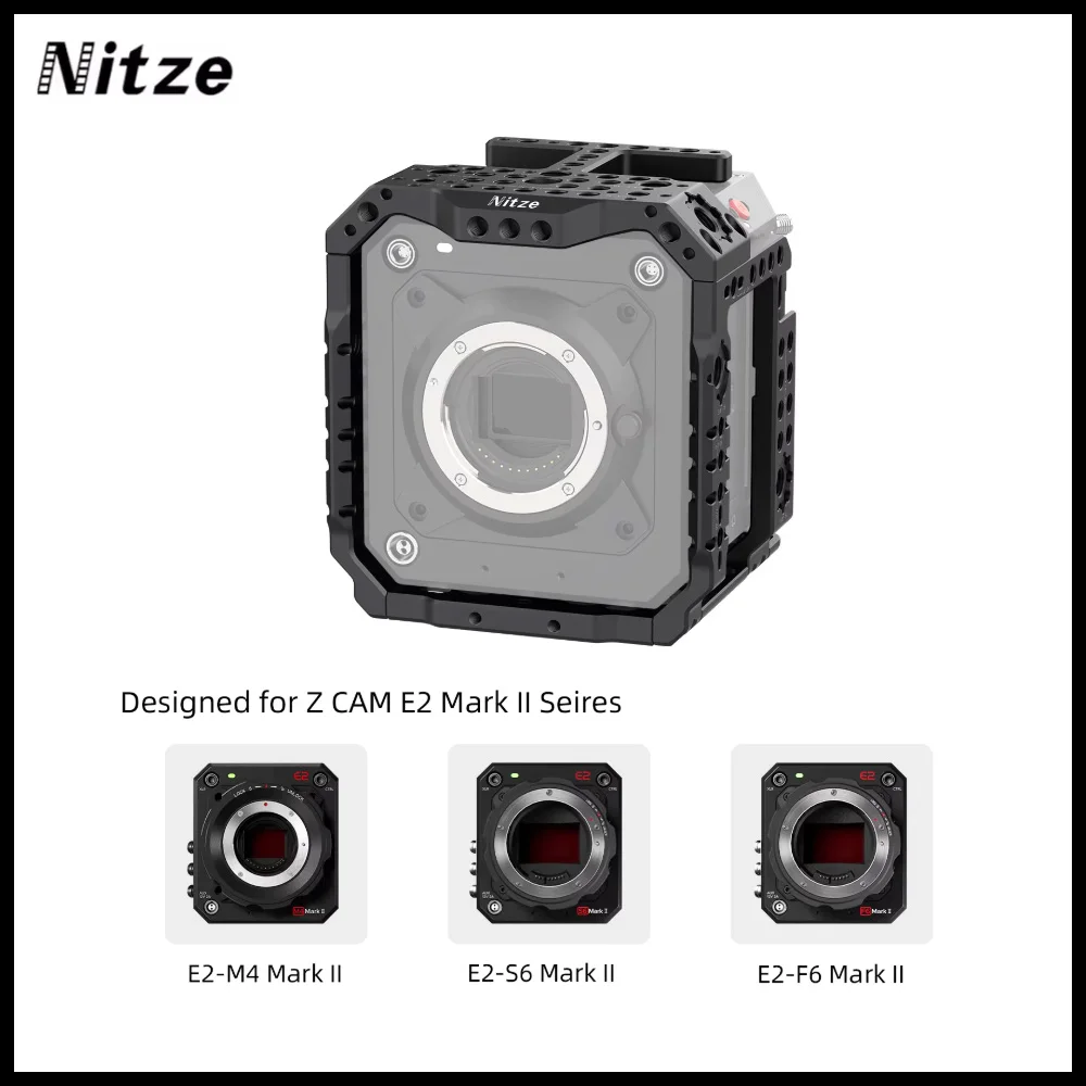 Nitze T-Z03A Full Surround Protective Cage Dedicated For Z CAM E2-S6 Mark II E2-F6 Mark II E2-M4 Mark II Filmmaking Rig