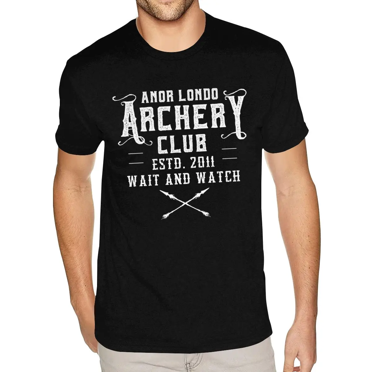 Anor Londo Archery Club Estd. 2011 Wait And Watch Cotton T-shirt 4XL For Man Branded T-shirts