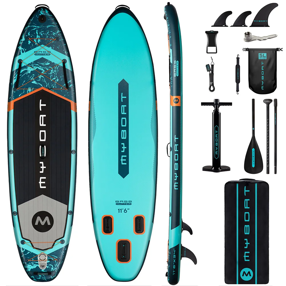 Myboat Waterproof Inflatable Paddle Board 11'6''x34''x6''Adult Standing Style Aquatic Fishing With Accessories SUP