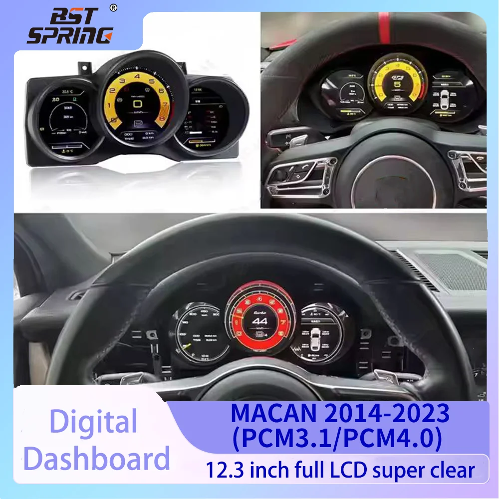 

New Car LCD Digital Cluster for Porsche MACAN 2014-2023 Virtual Cockpit Speed Meter Dash Screen Instrument Panel Unit