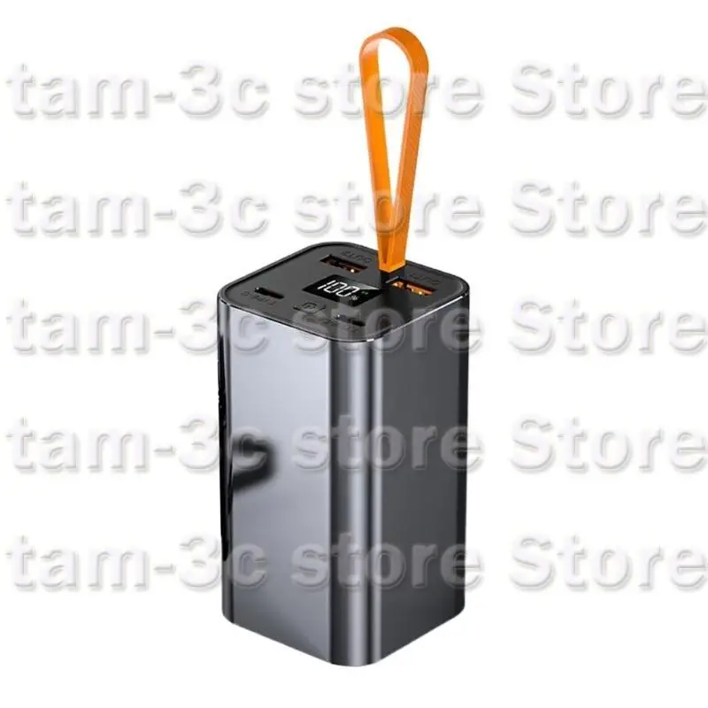 

D0UA Battery PowerBank Case 20000mAh Mobile Builts in Cable PD100W Battery Quick LCD Display Shell