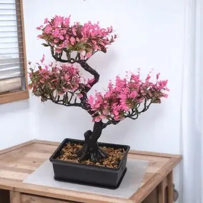 

Simulation Artificial Bonsai Plastic Potted Plant Decor for Living Room Office Garden Desktop Faux Green Plant Ornament