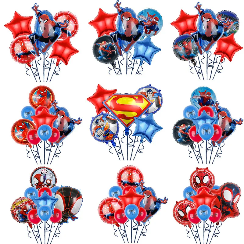 Marvel superhero Spider Man aluminum film balloon set baby birthday decoration scene decoration holiday supplies