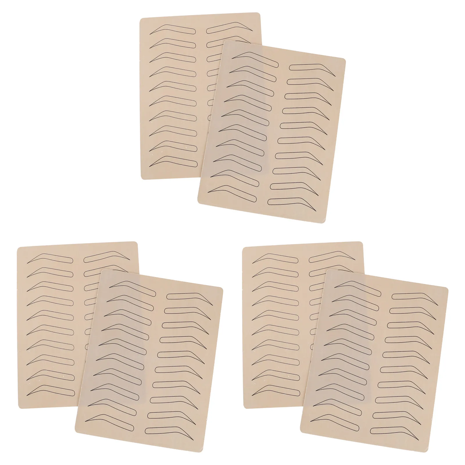 

6Pcs Microblading Practice Skin Sheet No Ink Needed Tattoo Eyebrow Practice Skin Double Side Training