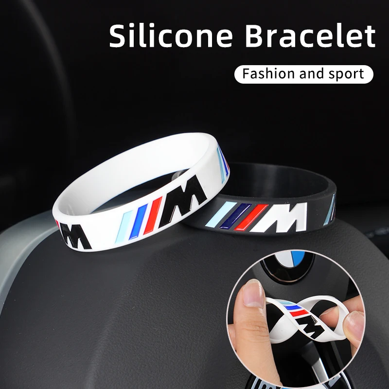 Silicone Wristband Flexible Sports Bracelet Decoration For BMW M Power M3 M4 M5 X1 X3 X5 G30 G20 F30 F20 F10 F48 G01 G02 G05 G32