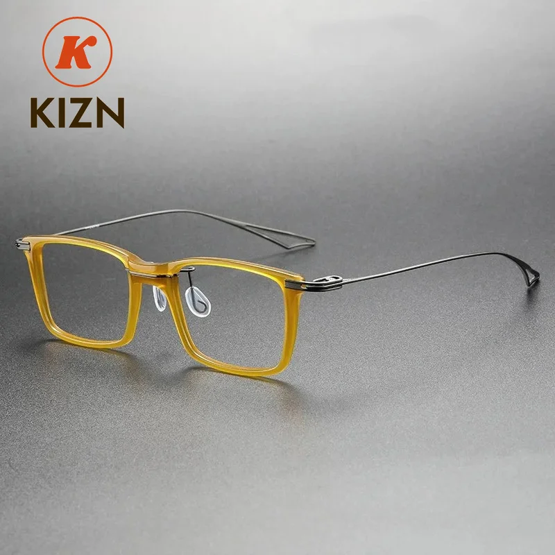 

KIZN 158mm Large Size Eyewear Men Fashion Ultralight Prescription Eyeglass Frames Full-Rim Square Optical Glasses Frame