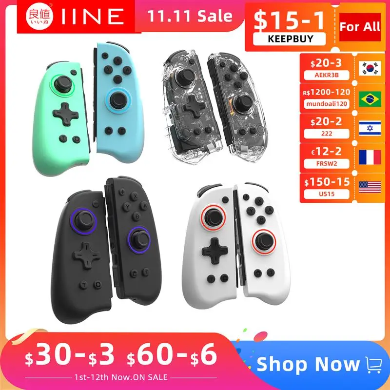 Top! IINE Genius Joypad Auto Fire Wake Up Function Compatible Nintendo Swtich/Lite/OLED