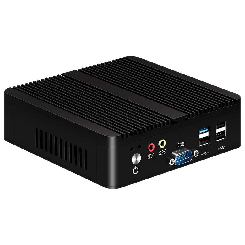 Helorpc Pfense Industrial Mini PC Inter Celeron Processor with 4XUSB HDMI VGA 2XRS232 Support Windows10/11 LINUX Deskto Computer