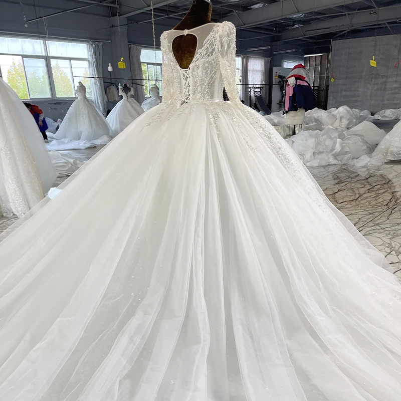 Wunderschönes Hochzeitskleid aus Organza, Ballkleid, quadratischer Kragen, Hochzeitsanzüge für Frauen, Perlenkristall MN97, Vestido De Novia