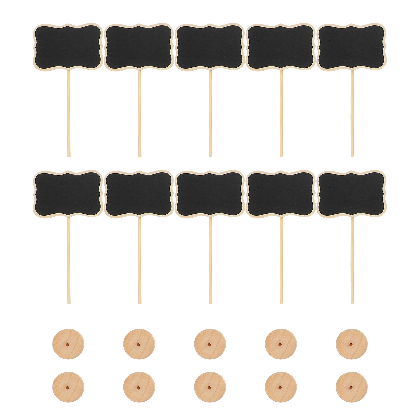 10 pz Mini Segno In Legno Mini Lavagna Segni Decor Cancellabile Riutilizzabile Home Office Negozio Avviso Lavagna Memo Display