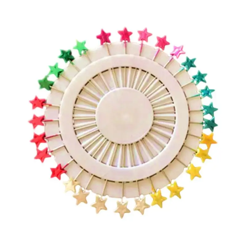 Long Sewing Pins Colorful Straight Pins Flat Head Sewing Pins Dressmaker Pins Decorative Fabric Pins with Colored Heads Small
