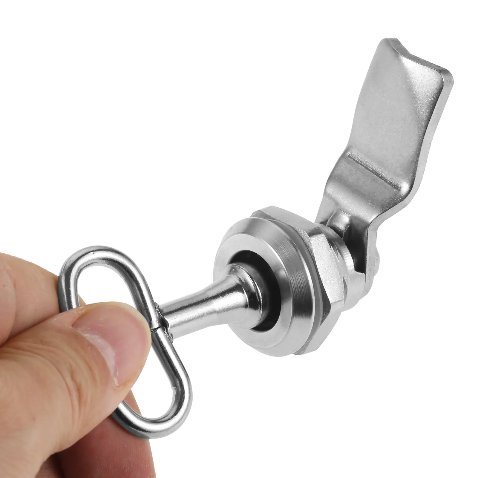 Stainless Steel Cylinder Tubular Cam Lock 22mm x 25mm 90 Degree with Key for Mail Box Lift Cabinet Latch Tubular Triangle Key