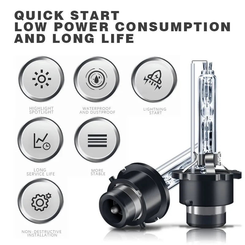 

Drive Confidently with 4300K 6000K 8000K 10000K D2S D2C HID Xenon Headlight Bulbs for Cars