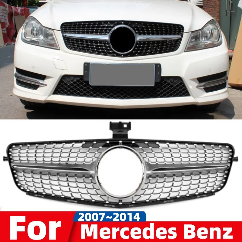 

For Mercedes W204 C204 S204 C43 Benz C 2007 2008 2009~2015 AMG GT Car Front Bumper Grille Holder Cover Car External Accessories
