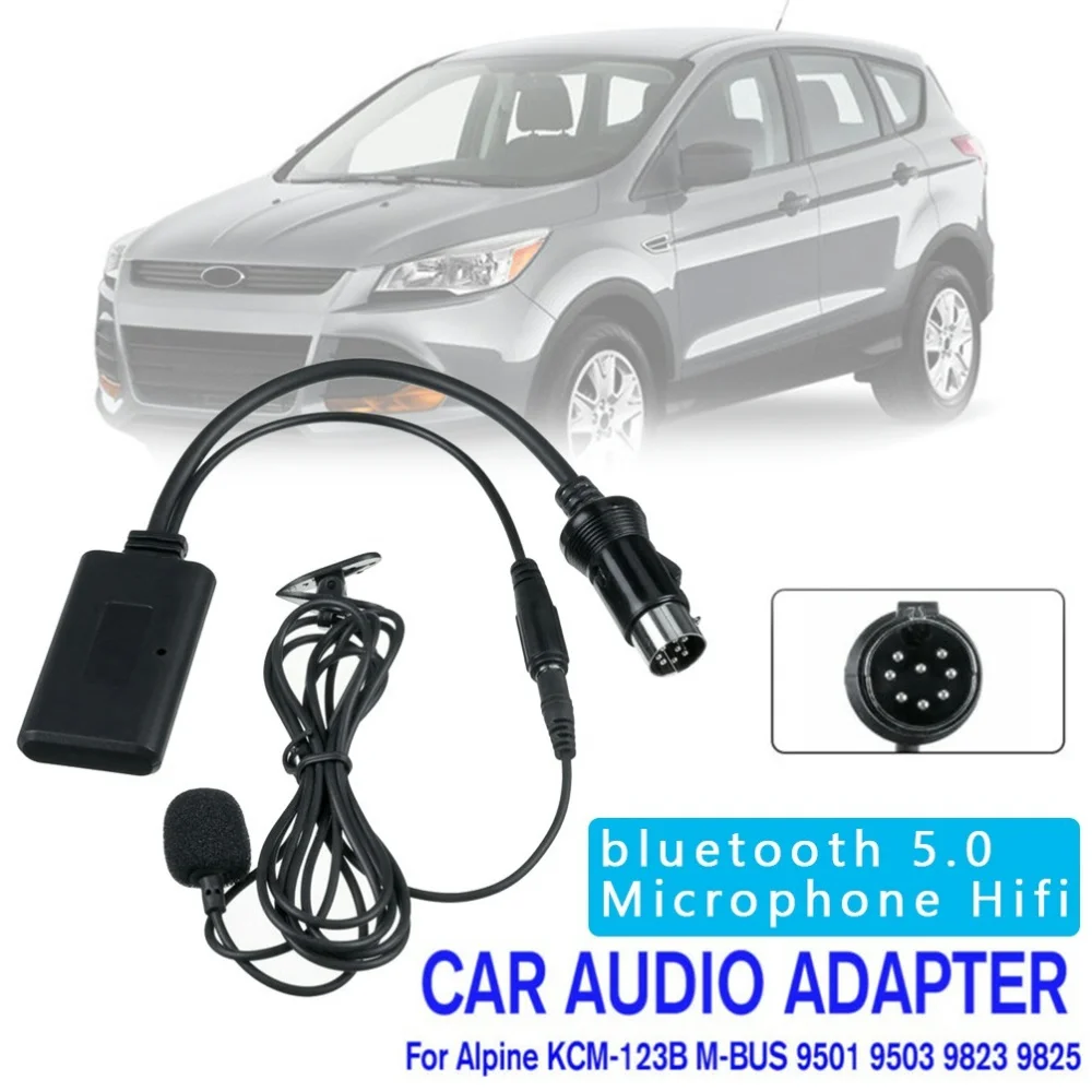 

8Pin Aux Audio Bluetooth HIFI Cable Adapters Microphone JieRui-BT 5908 Fit Alpine KCM-123B M-BUS Car Electronics Accessories