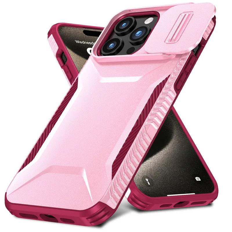 

Slider Camera Cover Hybrid PC TPU Armor Shockproof Phone Case for iPhone 13/13 Mini/13 Pro/13 Pro Max