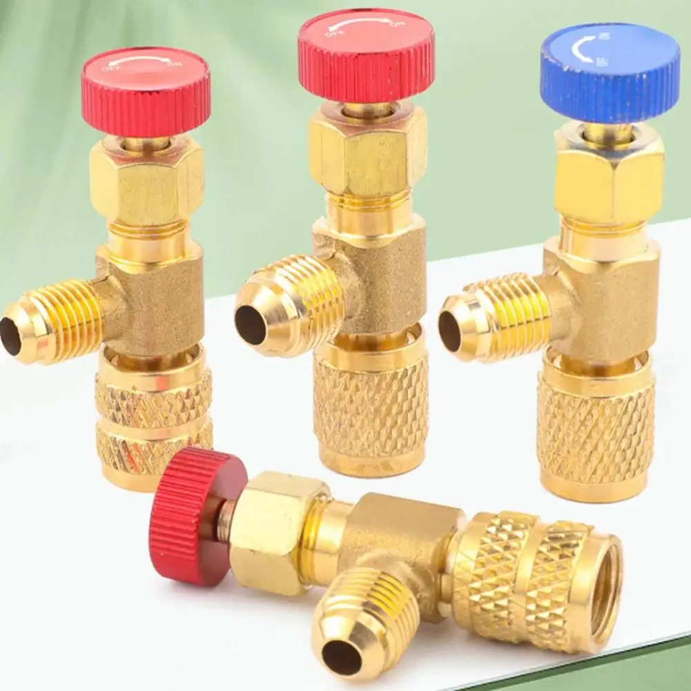 1pcs Liquid Safety Valve R410A R22 Refrigeration Charging Repair Valve Safety Air Conditioning Parts AC Adapter U1B0