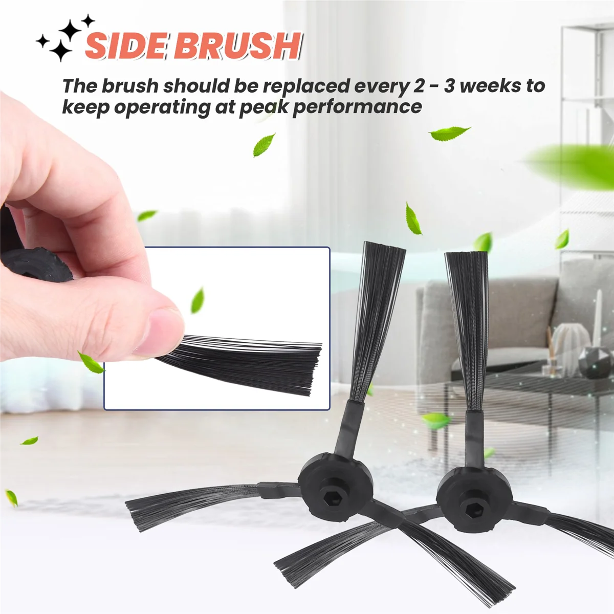 ABBR 10 عبوات من فرشاة جانبية بديلة للمكنسة الكهربائية الروبوتية Ilife V3 V5 A6 A4 A4S