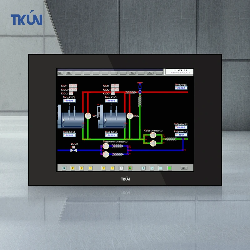 جدار جبل جزءا لا يتجزأ من 1024*768 HD DP شاشة تعمل باللمس الصناعية 8.4 بوصة شاشات LCD شاشة عرض صناعية واجهة USB #1