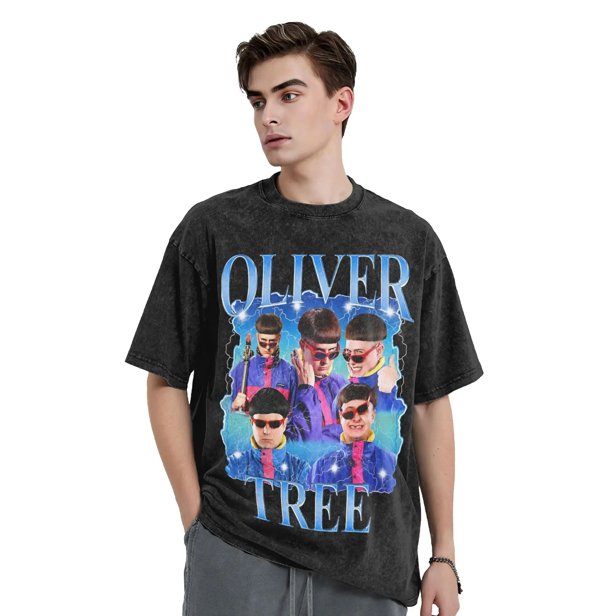 Washed T Shirt Oliver Tree Rest In Peace 1993 to 2026 Memorial Cool T-Shirt Oversize  Streetwear Cotton Printed Tees Men Women